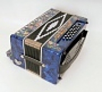 Гармонь "Барыня" 25х25-IV, синяя, Шуйская гармонь