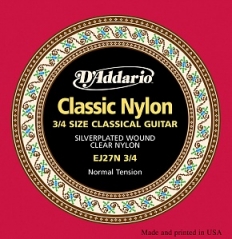 Струны для классической гитары D'Addario EJ27N (размер 3/4)