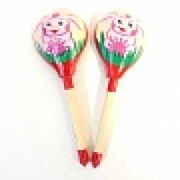 Ложка деревянная Хохлома, роспись "Лунтик"