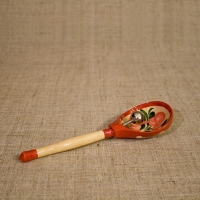 Ложка деревянная с металлическим бубенцом, мастерская Сереброва №2