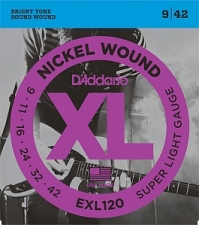 Струны для электрогитары D`Addario EXL120 XL (USA) 9-42