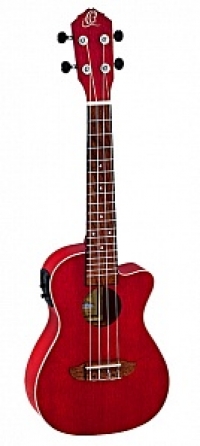 Укулеле концертный Ortega RUFIRE-CE Earth  Series (со звукоснимателем, с вырезом) красный