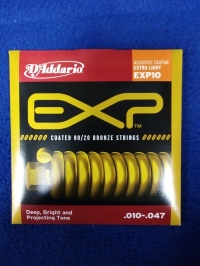 Струны для акустической гитары D'Addario EXP10 (USA) 10-47