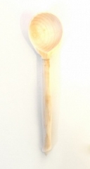 Ложка деревянная Хохлома, полубаская столовая, фрезерная, без росписи (№ 6101)