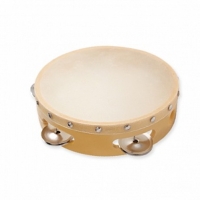 Тамбурин APT-9 с кожаной мембраной Angel 7,2" (18,3 см) 5 пар бубенцов