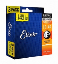 Струны для электрогитары Elixir 16542 NANOWEB Light 10-46 (USA)